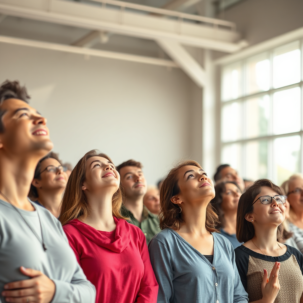 People gathered in unity for prayer and community support